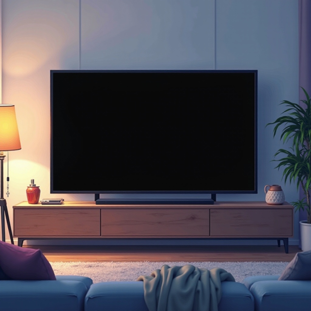 ekran telewizora gaśnie na sekundę, a potem wraca