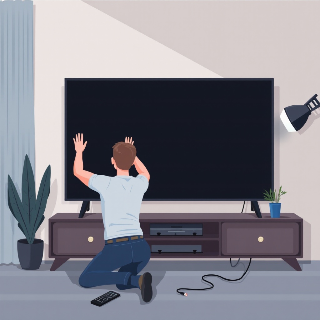 tv:n mustan näytön korjaus