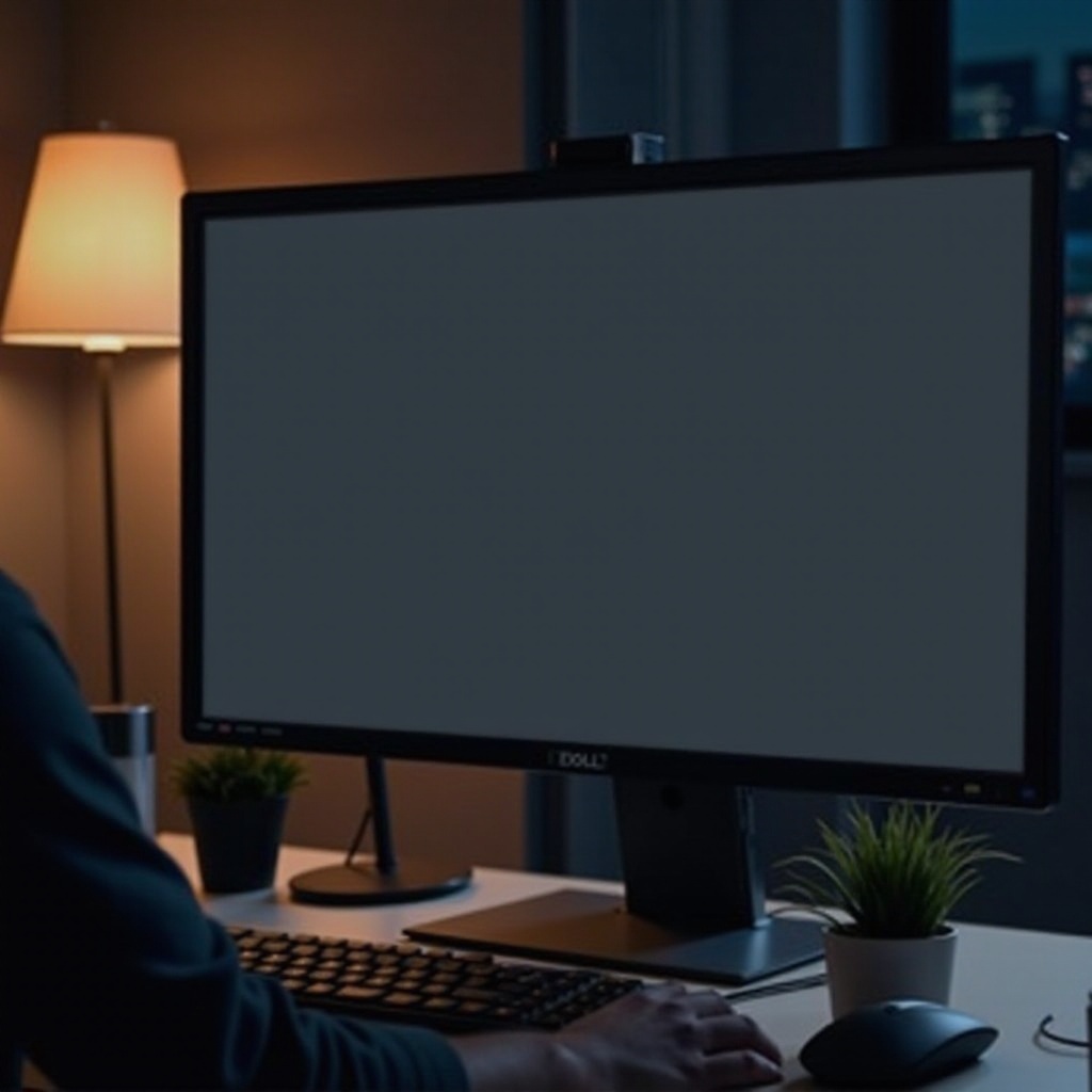 dell monitor power on but no display