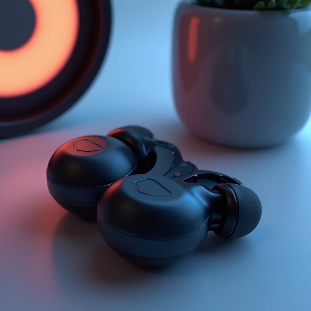 무선 이어폰이 있는 mp3 플레이어