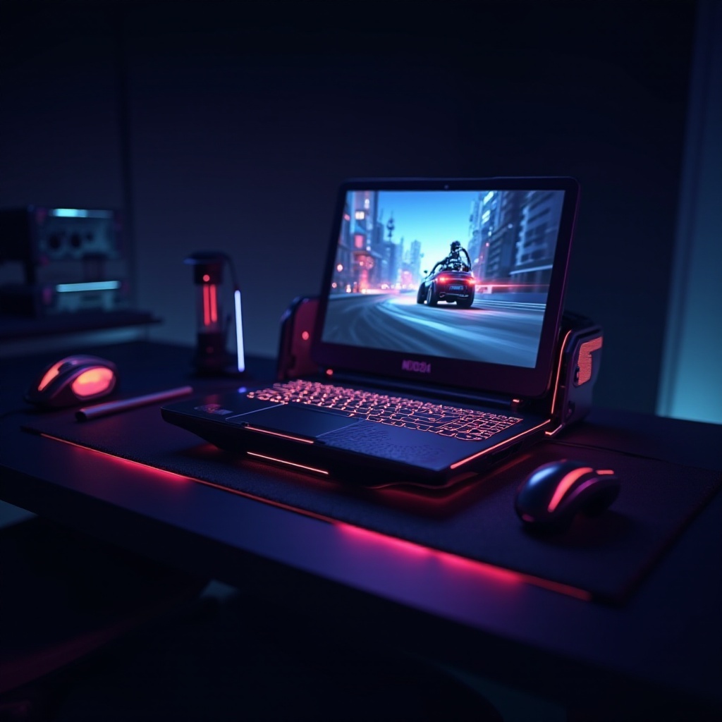 ustawienie gamingowego laptopa