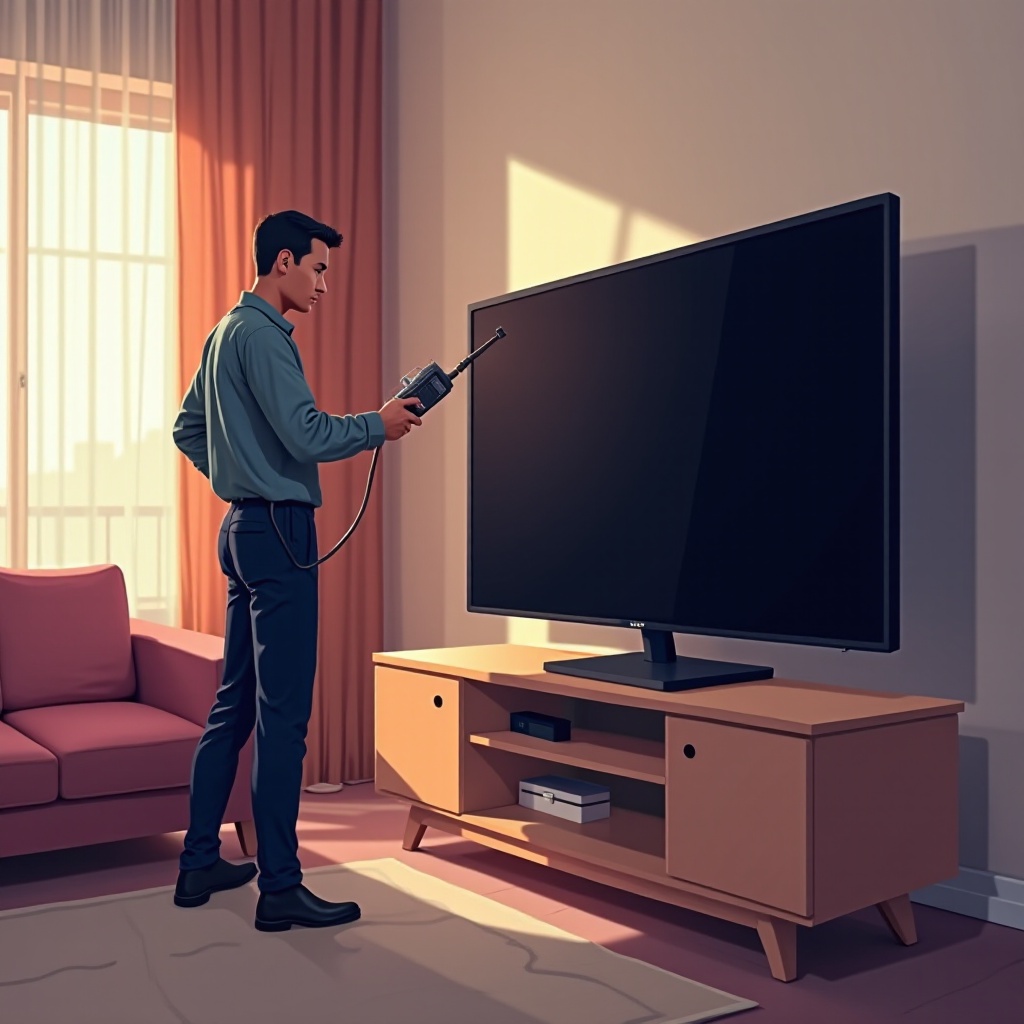 TV 검은 화면 수정