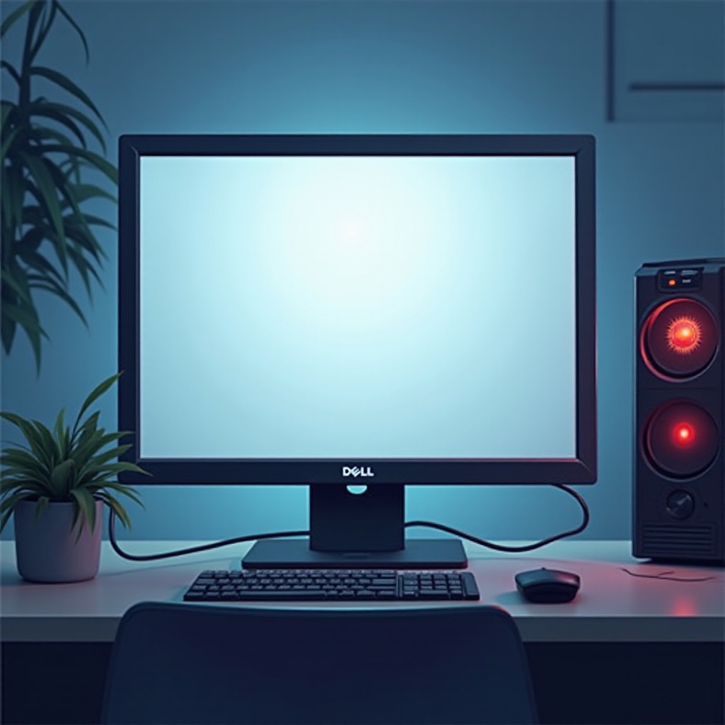 dell-monitor gaat aan maar geeft geen beeld