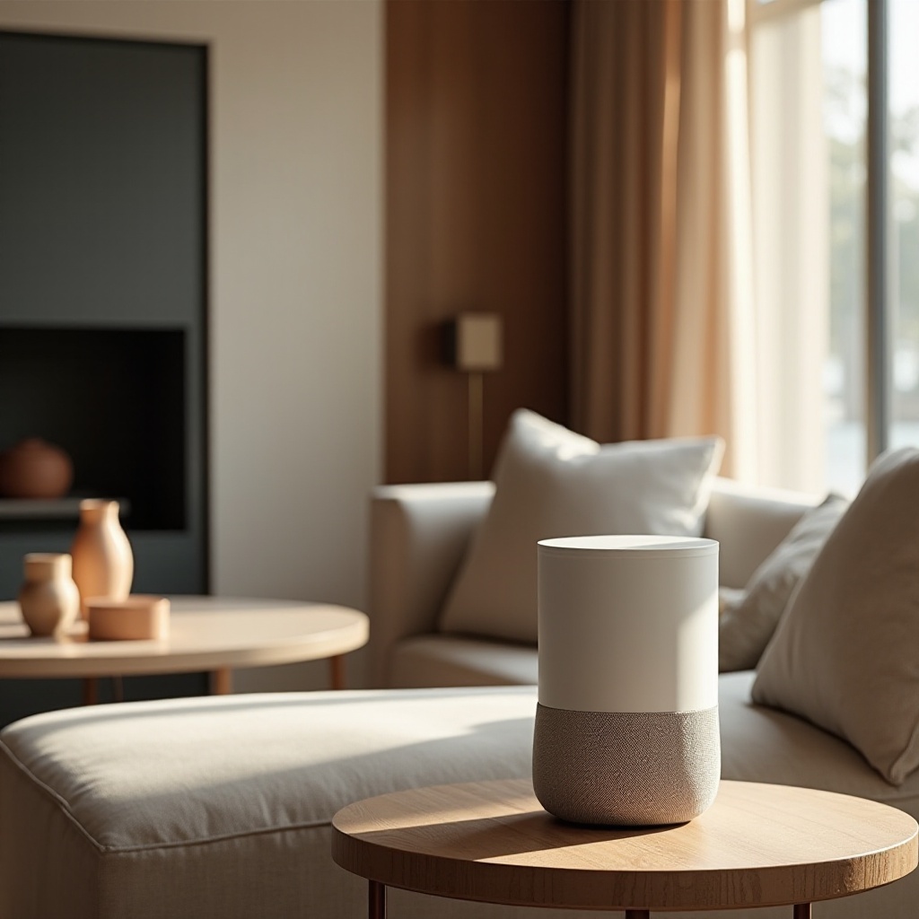 ylellinen älykäs kaiutin tyylikkäällä estetiikalla