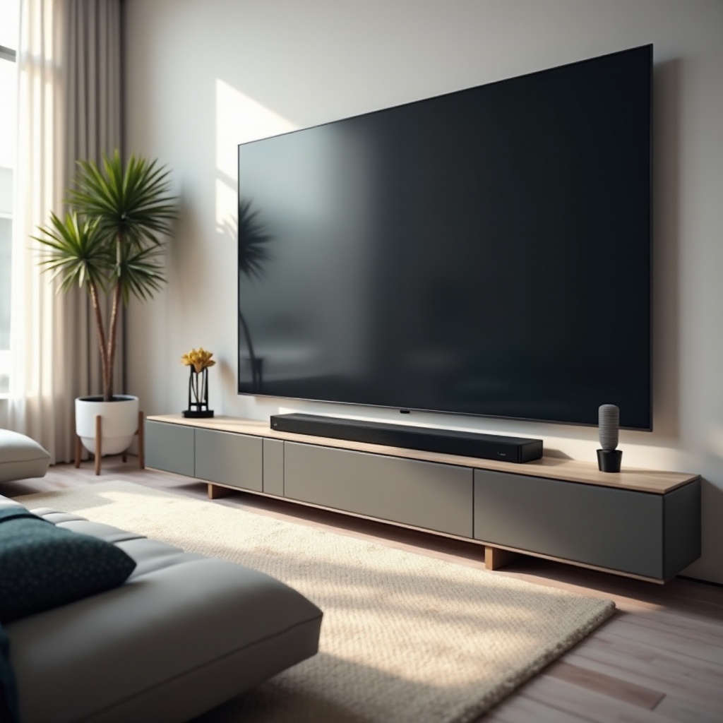 televisio, jossa on sisäänrakennettu soundbar