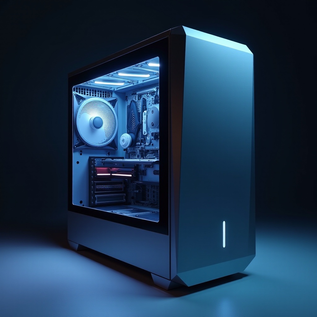 computer case with display