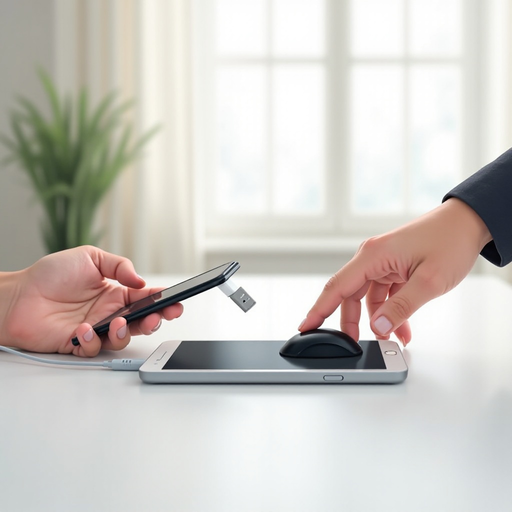 hoe een muis op de telefoon aan te sluiten