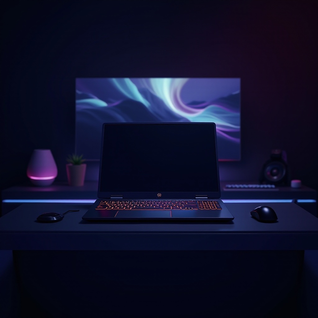 gaming laptop set up